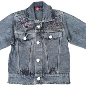 Girls Embroidered Denim Jacket